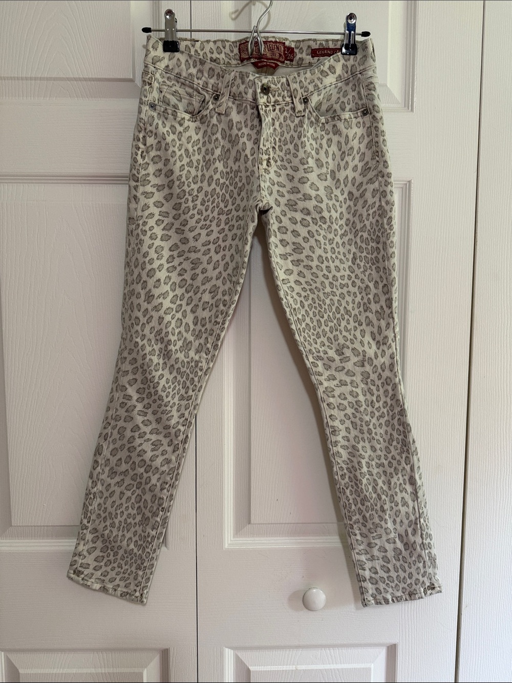 Lucky Brand Cream Leopard Skinny Jeans